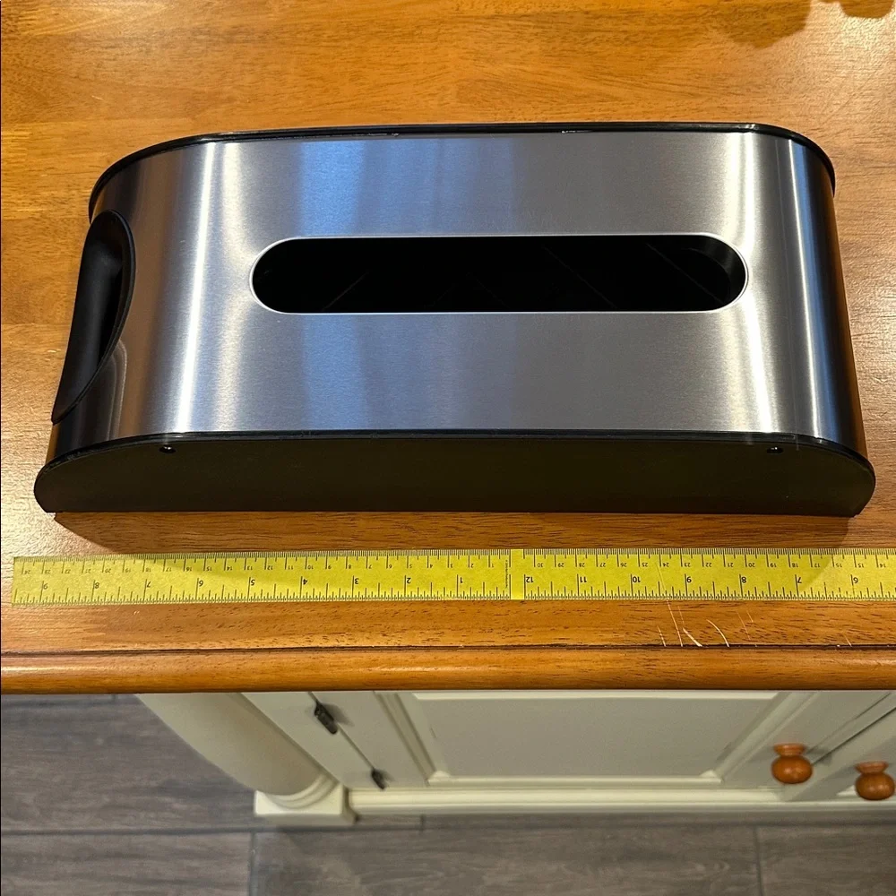 Simple human Stainless Steel Plastic Bag Holder. Wall hanging.